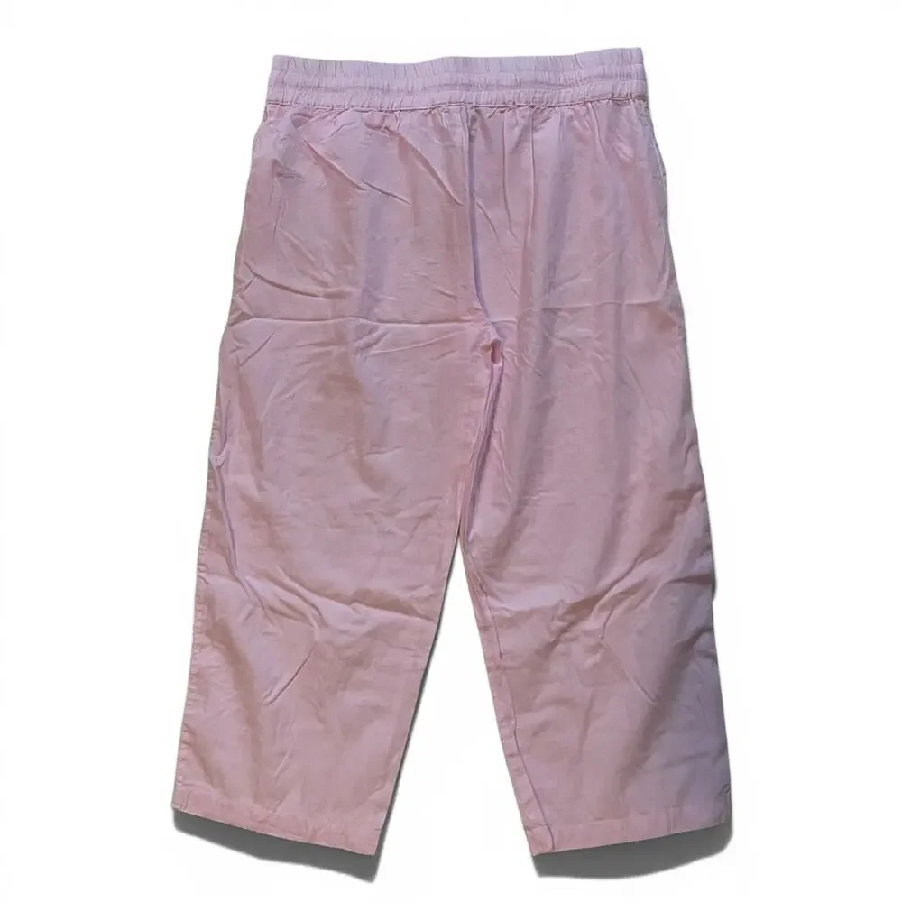 Lenora Pink Cotton Drawstring Lounge Pants Relaxed Casual Women M‎